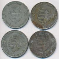 1947. 5Ft Ag "Kossuth" (4x) T:2-,3 Adamo F8.1