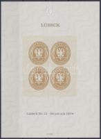 Lübeck memorial sheet new print, Lübeck emlékív új nyomat