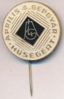 DN "Április 4. Gépgyár - Hűségért" zománcozott fém kitűző T:2