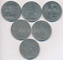 Szovjetunió 1975-1980. 1R (6xklf) T:2
Soviet Union 1975-1980. 1 Rouble (6xdiff) C:XF