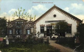 Csízfürdő, Erzsébet szálloda, Grósz vendéglő; Herskovits Mór kiadása / hotel, Jewish restaurant (EB)