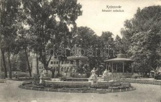 Kolozsvár, Sétatéri szökőkút / fountain, Fuhrmann Miklós kiadása (EK)