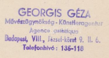 cca 1930-1940 Mlle. Jenny Jongleuse, zsonglőr, Georgis Géza Művészügynökség, pecséttel jelzett, feli...