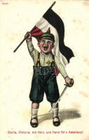 German military propaganda, child with fag (EM)