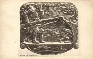 Pozsonyi 5-ik hadtest sapka plakett tervezete / Military hat badge from Bratislava (b)