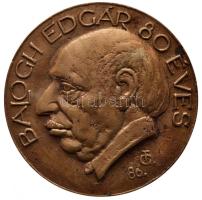 Tőrös Gábor (1934-) "Balogh Edgár 80 éves" Br emlékplakett (116mm) T:2