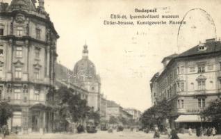 Budapest IX. Üllői út, Iparművészeti múzeum, Valéria kávézó, hátoldalon Wágner Hangszer-Király reklám (EK)