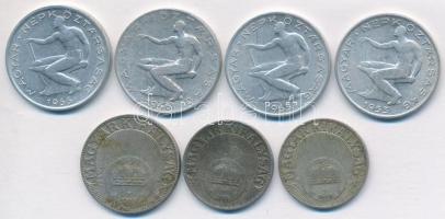 1926-1938. 10f Ni (2x) + 1926. 20f Ni + 1948-1966. 50f (4x) Al csak klf évszám T:vegyes