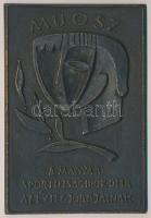 Kiss Kováts Gyula (1922-1984) DN "MUOSZ (Magyar Újságírók Országos Szövetsége) - A Magyar Sportújságírók Díja az Év Legjobbjainak" Br plakett (123x82mm) T:2