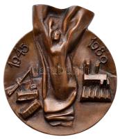 1980. "1945-1980" Br plakett (114x98mm) T:2