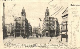 Budapest V. Klotild-paloták, Eskü út és az épülő Erzsébet híd; Ganz Antal