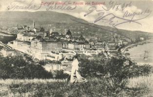 Budapest I. Látkép a Gellért-hegyről, Tabán