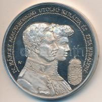 Fűz Veronika (1951-) 1991. "IV. Károly Magyarország utolsó királya és Zita királyné / Bajai Éremgyűjtők" ezüstözött fém emlékérem (42,5mm) T:2 (PP)