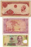 Vietnam 3 db klf bankjegy T:I (1x),II (1x)