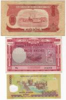 Vietnam 3 db klf bankjegy T:I (1x),II (1x)