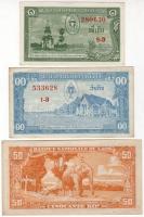 Laosz 3 klf bankjegy T:I,I- RR!!