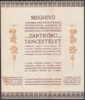 1914 Meghívó a Szombathelyi Szállodások, Vendéglősök, Kávésok és Pincérek Sabaria Szállóban rendezen...