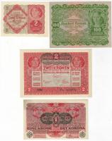 Korona tétel 1902. 1000K (3x) piros "Deutschösterreich" fny-sal T:II+ Csak egyszer hajtva,...