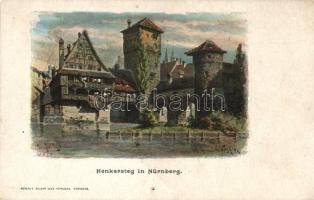 Nürnberg, Henkersteg / bridge, artist signed (EK)