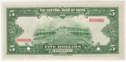 Kína/Central Bank 1930. 5$ Minta "00" T:I