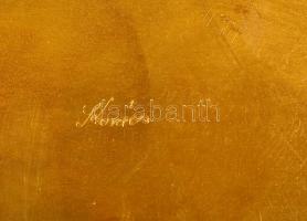 Oltáriszentség tartó, jelzett (Kovács), sárga réz, 20×8 cm, m:18 cm