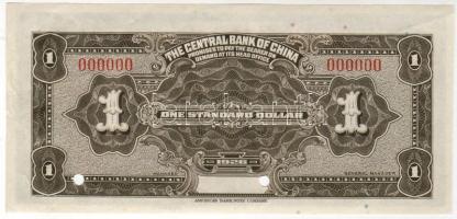 Kína/Central Bank 1926. 1$ Minta "00" T:I