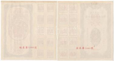 Kína/Peoples Bank 1954. 3 klf letéti jegy minta T:I RR!!