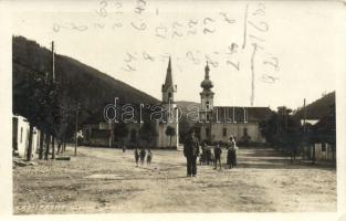 Korompa, Krompach; Főtér, templomok / main square, churches, photo (EK)