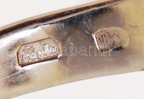 Fehérarany (Au) 14K gyűrű cirkónia kövekkel, mesterjeggyel, jelzett, méret: 52, br: 2 g /
gold ring,...