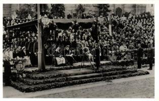 1940 Kolozsvár, bevonulás, Horthy Miklós, Purgly Magdolna / entry of the Hungarian troops 'vissza' So. Stpl