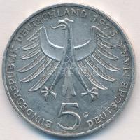 NSZK 1975G 5M Ag "Albert Schweitzer" T:2 GFR 1975G 5 Mark "Albert Schweitzer" C:XF