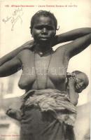 Afrique Occidental - Jeune Femme Sousou et son fils / African folklore, Sousou woman