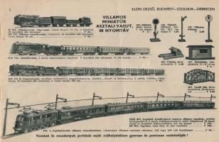 cca 1935 Klein Dezső 49. karácsonyi árjegyzéke, Märklin és egyéb mechanikai játékokról