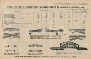 cca 1935 Klein Dezső 49. karácsonyi árjegyzéke, Märklin és egyéb mechanikai játékokról