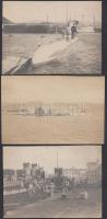 cca 1914-1918 Hadihajók, tengeralattjárók, 7 db fotó, 7x5 és 11x7 cm közötti méretekben / cca 1914-1918 Warships, military photos from the world war I.