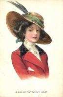 Kalapos hölgy litho s: Archie Gunn, A girl of the golden west, lady with hat litho s: Archie Gunn