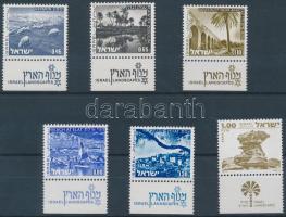 6 diff. definitive stamps with tab, 6 klf Tabos forgalmi bélyeg