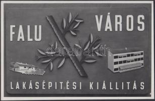 cca 1940-1950 Foto Seidner Budapest: Falu, város, Lakásépítési kiállítás, pecséttel jelzett, 18x12 cm