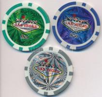 Amerikai Egyesült Államok/Nevada/Las Vegas DN 1$ + 25$ + 50$ műanyag kaszinó zsetonok T:2
USA/Nevada...