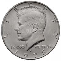 Amerikai Egyesült Államok 1975S 1/2$ Ag "Kennedy" utánveret T:1 USA 1975S 1/2 Dollar Ag "Kennedy" over-strike C:UNC