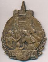 Svájc/Bázel 1945. "Sportlövészet" fém jelvény. Szign.: Paul Kramer Neuchatel T:2- (tű ráforrasztva) Switzerland/Basel 1945. "Sportschützen" metal badge. Sign.: Paul Kramer Neuchatel C:VF (needle soldered)