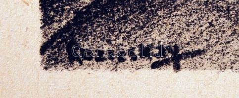 Ruzicskay György (1896-1993): A kilépő. Algrafia, papír, jelzett az algrafián, 24×18 cm