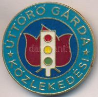 DN "Úttörő Gárda - Közlekedési" zománcozott fém jelvény (34mm) T:2