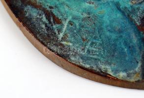 Bartos Endre (1930-): Van Gogh. Bronz plakett, jelzett, d:12,5 cm