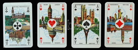 Römi kártya világvárosok nevezetességeit ábrázoló rajzokkal