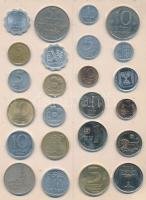Izrael 1960-1980. 24db-os fémpénz gyűjtemény dísztokban T:1 Israel 1960-1980. 24pcs of diff. coins in case C:UNC