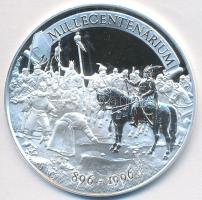 Bognár György (1944-) 1996. "Millecentenárium 896-1996" Ag emlékérem dísztokban (15.55g/0.999/42.5mm) T:PP