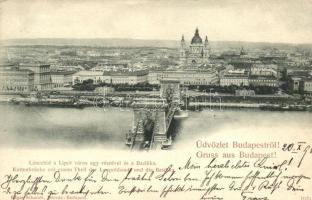 1898 Budapest, Lánchíd, Lipót város, Bazilika