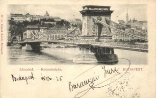 1899 Budapest, Lánchíd, kiadja Divald Károly (EK)