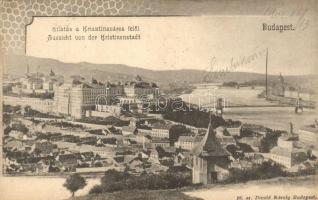 Budapest, Kilátás a Krisztinaváros felől, kiadja Divald Károly
